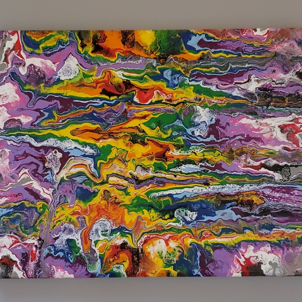Acrylic Fluid Art on Canvas